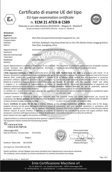 Smartphone per atmosfere esplosive — foto 2 dell'alert A12/00947/22