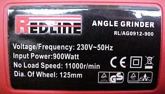 Smerigliatrice angolare 900 W, 125 mm (REDLINE)