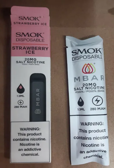 Sigaretta elettronica usa e getta «Smok Disposable MBAR 20mg 1.3ml» (Smok MBAR)