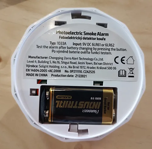 Rilevatore di fumo «Smoke alarm» — foto 3 dell'alert A12/00278/23