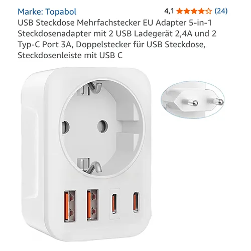 Adattatore di alimentazione USB «Socket» — foto 1 dell'alert SR/01218/26