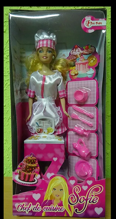 Bambola in plastica con accessori «Sofie - Chef de cuisine» (TOI-TOYS)