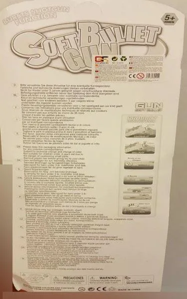 Set di armi giocattolo «SOFT BULLET GUN» — foto 3 dell'alert A12/0534/16