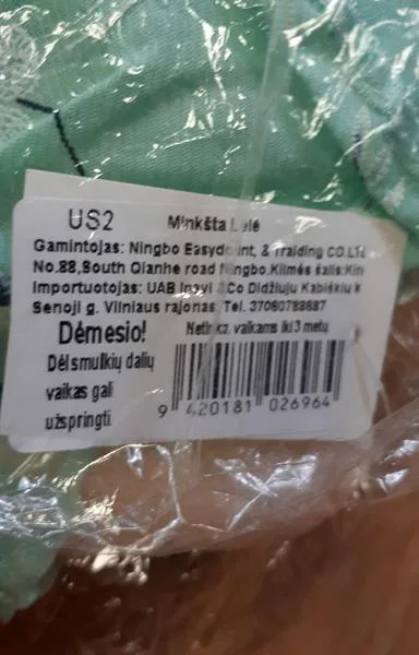 Giocattolo morbido riempito «Soft filled doll» — foto 2 dell'alert A12/1671/19