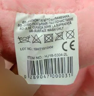 Giocattolo morbido riempito «soft filled pink elephant» (Jumbo)