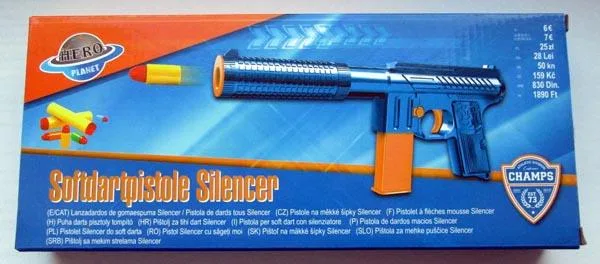 Pistola giocattolo «Softdartpistole Silencer» (Tedi)