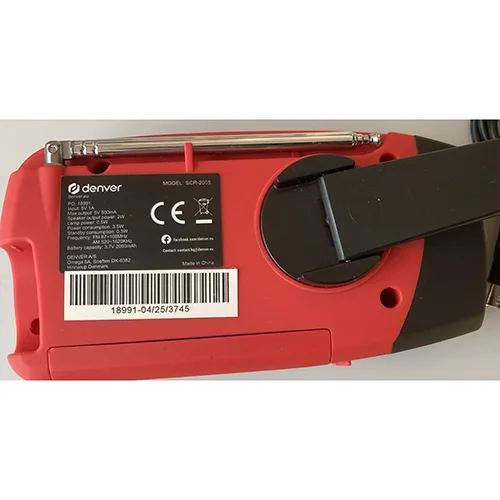 Radio a celle solari «Solar crank radio» — foto 5 dell'alert SR/04421/25