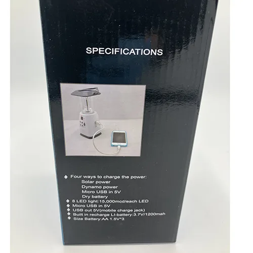 Lanterna da campeggio «Solar/Dynamo LED Lantern» — foto 2 dell'alert SR/00121/26