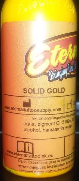 Inchiostro del tatuaggio «Solid Gold» — foto 2 dell'alert A12/0483/16