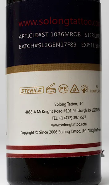 Inchiostro del tatuaggio «Solong tattoo True black» — foto 4 dell'alert A12/00846/23