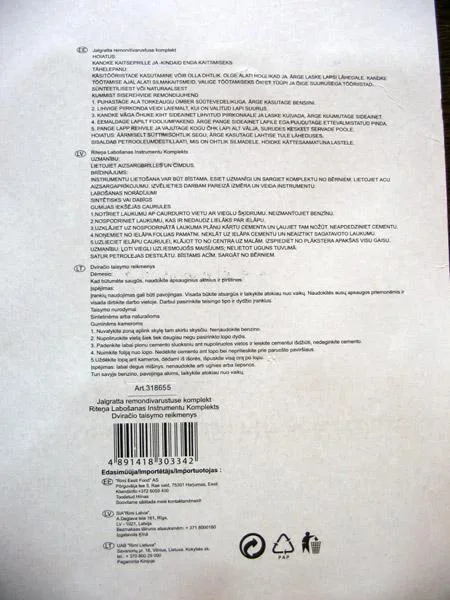 Soluzione in gomma in kit riparazione biciclette. — foto 2 dell'alert 0626/08