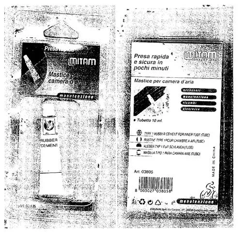 Soluzione in gomma nel kit riparazione biciclette — foto 1 dell'alert 0505/07