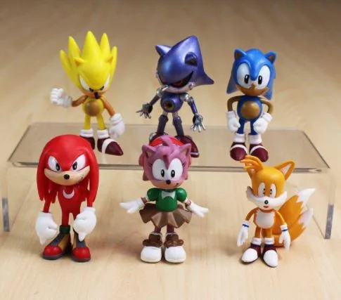 Set di bambole di plastica «Sonic 6piece/set Doll Anime Figure Toys»