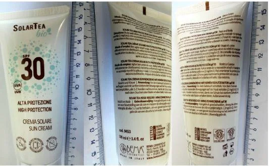 Protezione solare «Sonnencreme SolarTea Bio SPF 30 100ml» — foto 2 dell'alert A12/01309/21