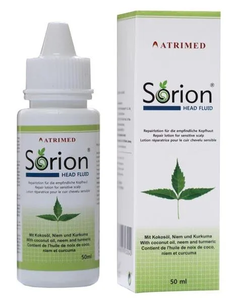 Prodotto per la cura del cuoio capelluto «Sorion Head Fluid» (Atrimed)