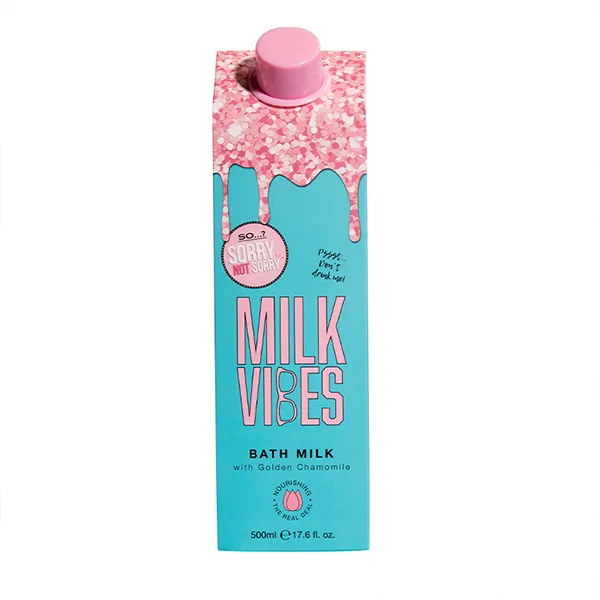 Latte da bagno «Sorry Not Sorry Vibes Bath Milk with golden chamomile» (So...?)