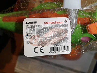 Giocattolo di plastica «SORTER» — foto 3 dell'alert A12/01602/22