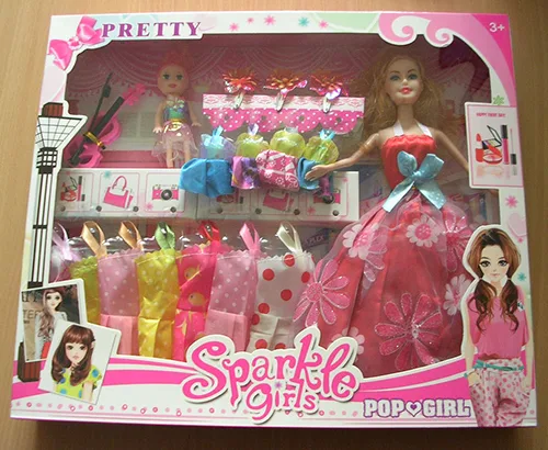 Bambola in plastica con accessori «Sparkle girls»