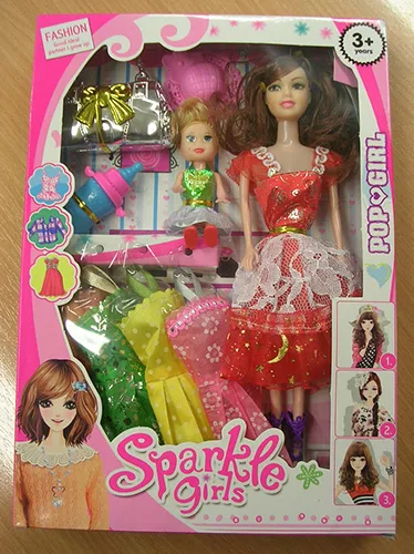 Bambola in plastica con accessori «Sparkle girls»