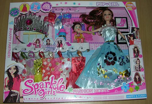 Bambola in plastica con accessori «Sparkle Girls» (HAPPY &amp; FUNNY)