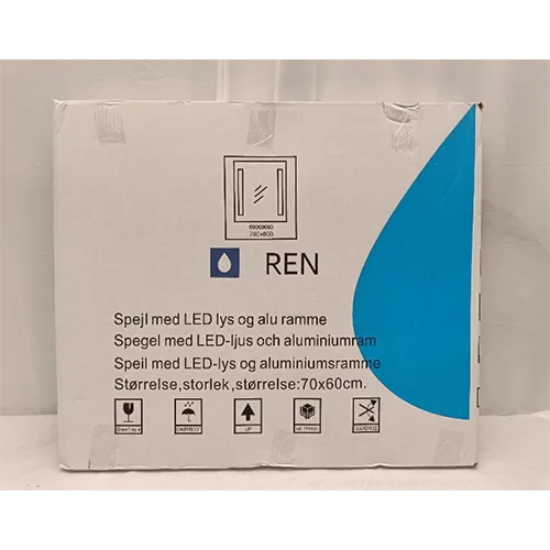 Specchio «Spejl med LED lys og aluminiumramme» (REN spejl med LED lys)