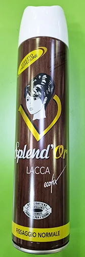 Spray per capelli «Splend'Or lacca ecofix» — foto 2 dell'alert A12/00767/23