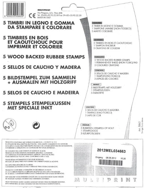 Set di francobolli con matite «Sponge Bob Print &amp; Colour» (Multiprint)