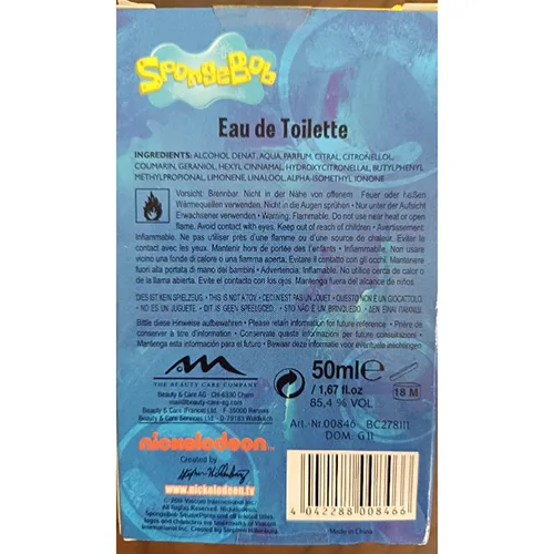 Eau de toilette «Spongebob» — foto 2 dell'alert SR/01629/25
