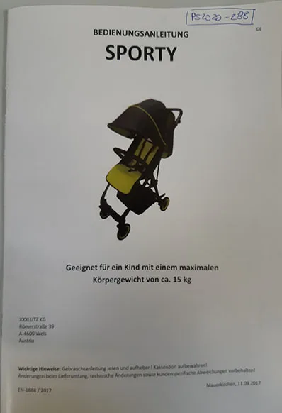 Passeggino per bambini «Sporty» — foto 3 dell'alert A12/01404/21