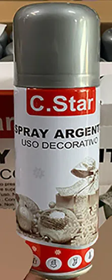 Spray decorativo «Spray argento ad uso decorativo in areosol» — foto 3 dell'alert A12/01761/21