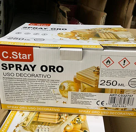 Spray decorativo «Spray oro ad uso decorativo in areosol» (C.STAR)