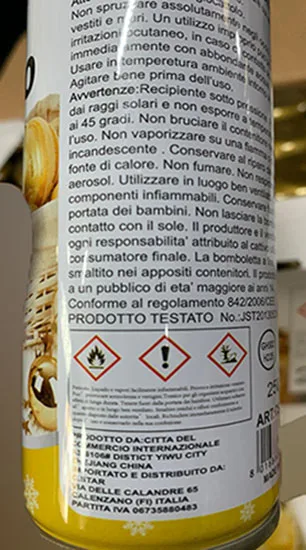 Spray decorativo «Spray oro ad uso decorativo in areosol» — foto 3 dell'alert A12/01760/21