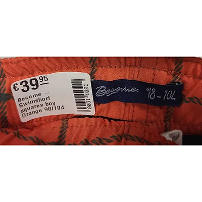 Pantaloncini da bagno «Squares boy orange» — foto 2 dell'alert A12/01424/24