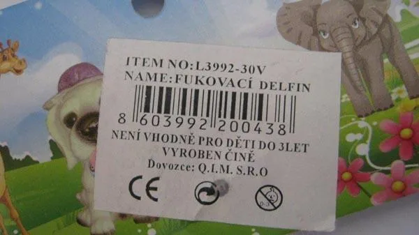 Giocattolo di plastica «Squeaky dolphin» — foto 3 dell'alert A12/0496/15
