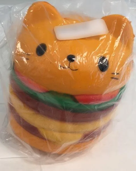 Giocattolo spremuto «Squishy, orange cat burger» (Unknown)