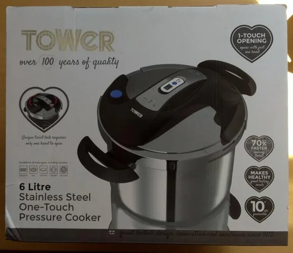 Pentola a pressione «Stainless Steel One-Touch Pressure Cooker» (Tower)