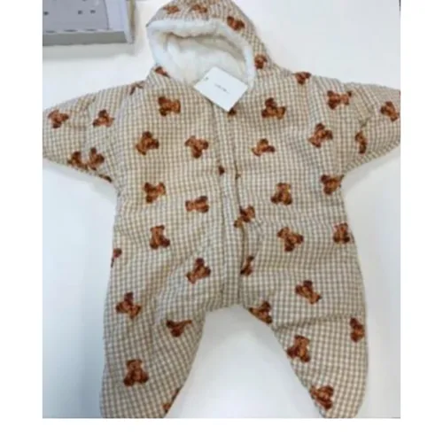 Sacco a pelo per neonati «Starfish Teddy Bear Print Newborn Hooded Sleeping Bag»