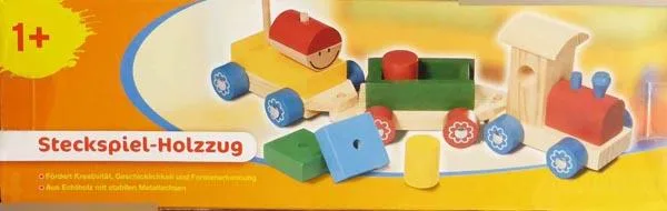 Treno giocattolo in legno «Steckspiel-Holzzug ('Peg-in-hole wooden train')» — foto 2 dell'alert A12/1520/16