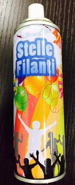 Sciocco corda aerosol spray lattina «Stelle Filanti» — foto 1 dell'alert A12/0483/15