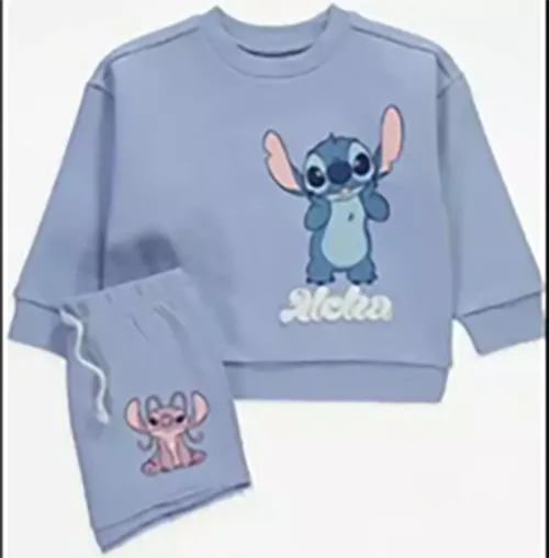 Set di abbigliamento per bambini «Stitch and Angel 2-piece set» (George)