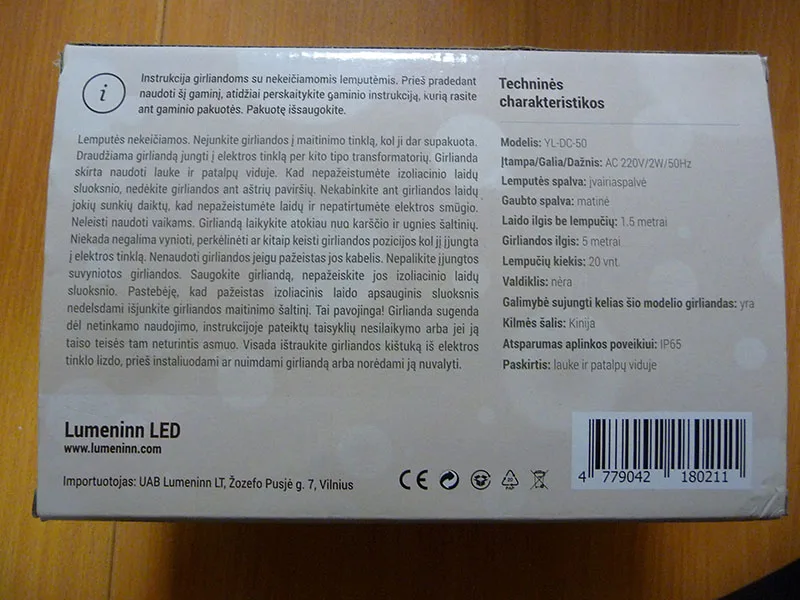 Catena di illuminazione multicolore «String of multicolor G50 globe lights» — foto 2 dell'alert A12/00628/20