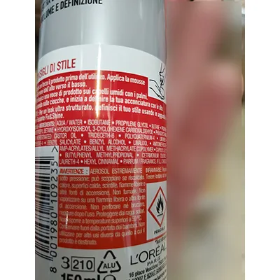 Mousse per capelli «Studio line Style & Shine» — foto 4 dell'alert A12/01310/24