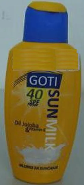 Protezione solare «Sun milk oil jojoba &amp; vitamin E - sun protection milk SPF 40» — foto 1 dell'alert A11/0061/13