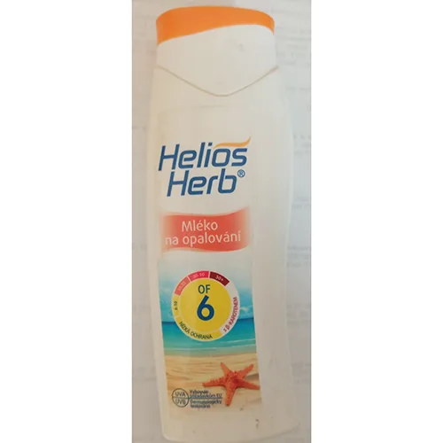 Latte per la protezione solare «Sunscreen milk SPF 6» (Helios Herb)