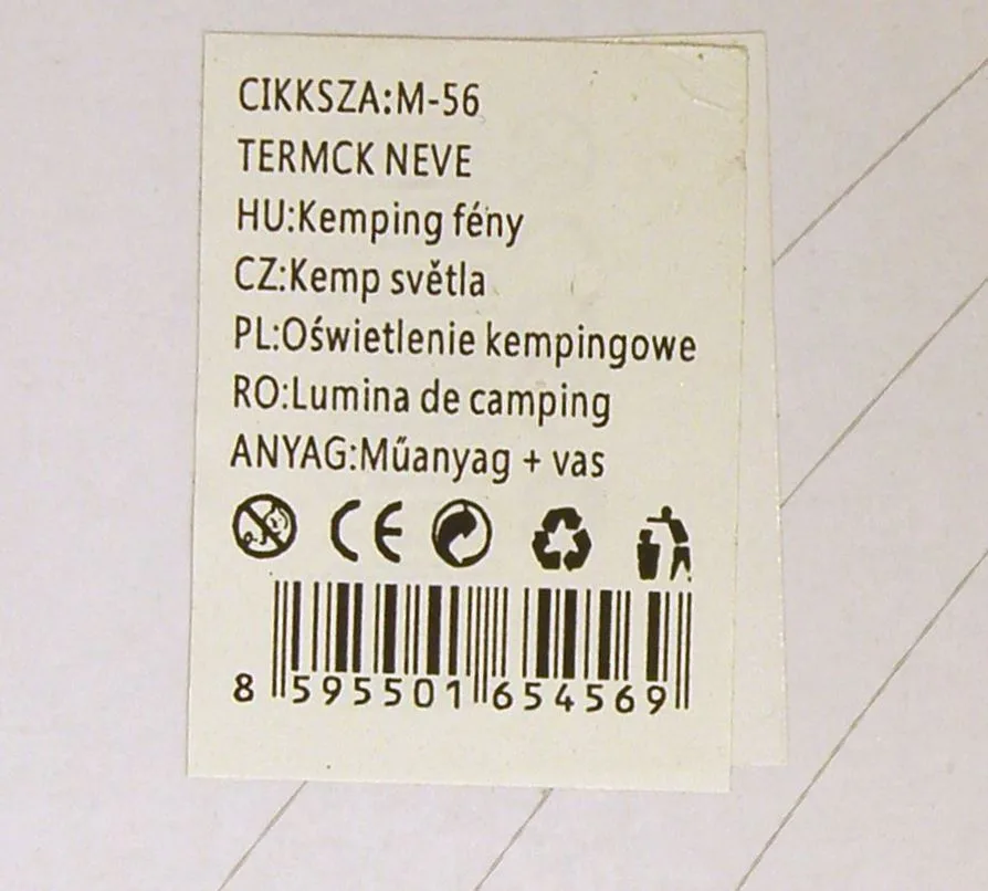 Lampada a LED portatile «Super Bright Hand Crank Solar LED Lantern / Kemping fény» — foto 4 dell'alert A12/00168/21