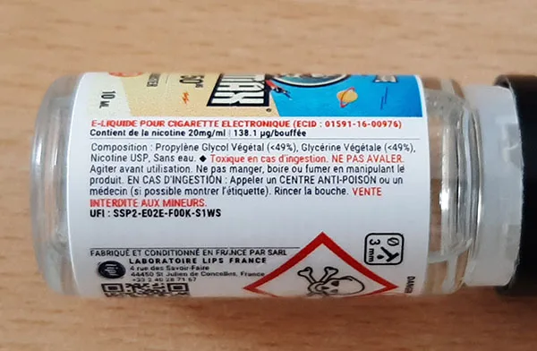 Liquido per sigarette elettroniche «SUPERVAPE NICOMAX NICOTINE BOOSTER» — foto 3 dell'alert A12/00365/22