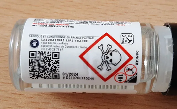Liquido per sigarette elettroniche «SUPERVAPE NICOMAX NICOTINE BOOSTER» — foto 4 dell'alert A12/00365/22