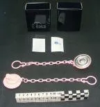 Supporto di succhietto con elemento emettitore sonoro (Ranieri argenti)