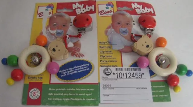 Supporto per succhietto — orsacchiotto "My baby — Baby clip" (Bino)