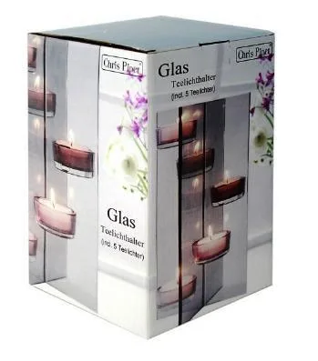 Supporto Tealight – Glas Teelichthalter (incl. 5 Teelichtern) — foto 2 dell'alert 0897/09